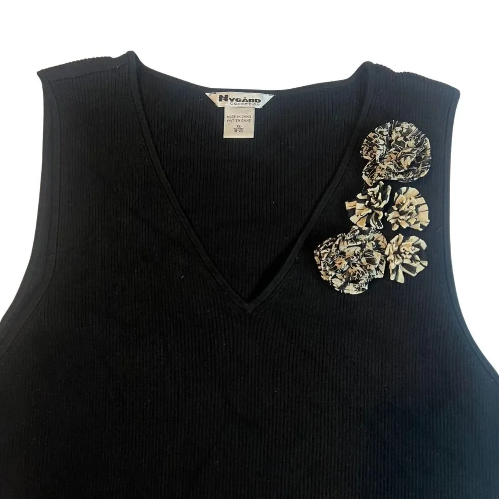 Nygard Collection Blouse Women XL Sleeveless Classic Preppy Academia Shell - Picture 11 of 16